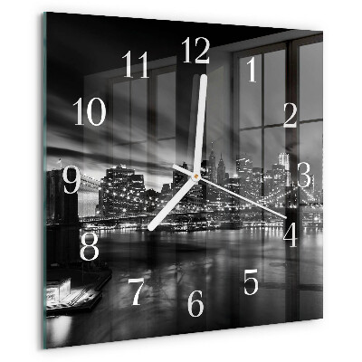 Wanduhr quadratisch Stadt