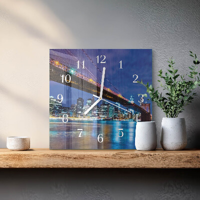 Wanduhr quadratisch Brücke