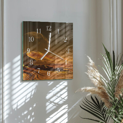 Wanduhr quadratisch Wüste