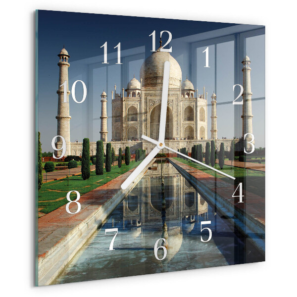 Wanduhr quadratisch Taj Mahal