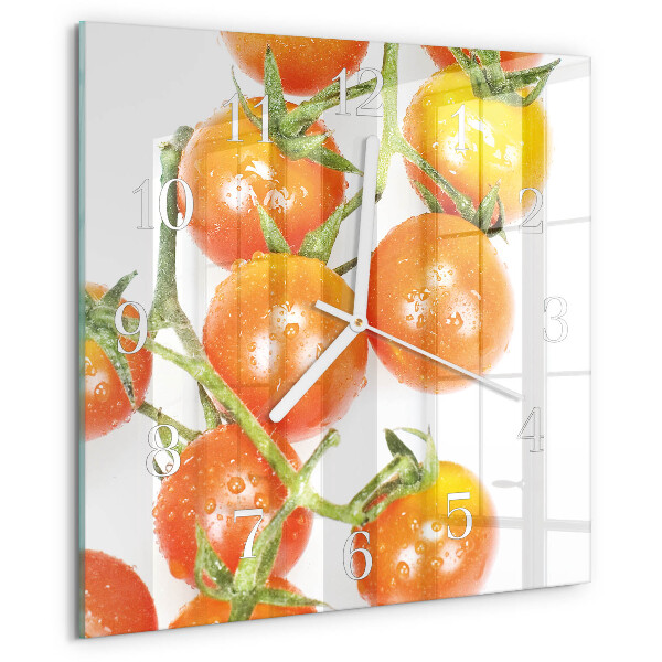 Wanduhr quadratisch Tomaten