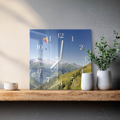 Wanduhr quadratisch Gebirge
