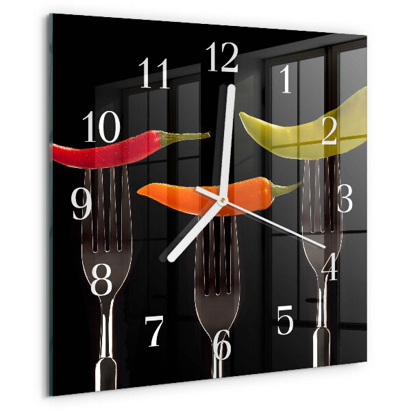 Wanduhr quadratisch Gabel