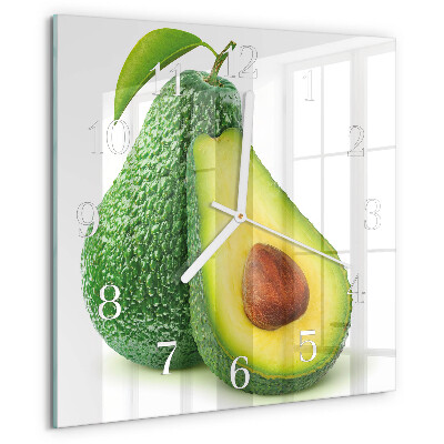 Wanduhr quadratisch Avocado