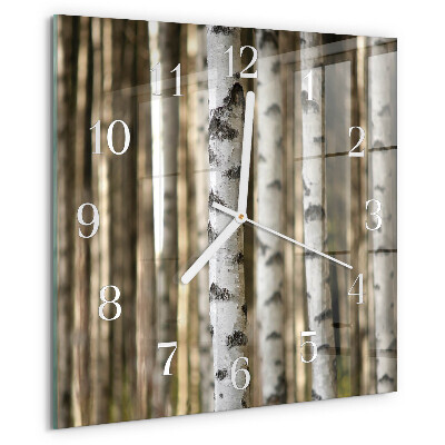 Wanduhr quadratisch Birken