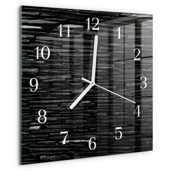 Wanduhr quadratisch Steine