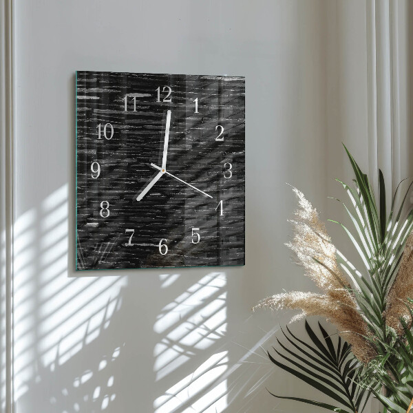 Wanduhr quadratisch Steine