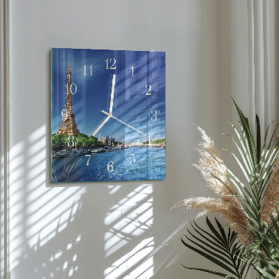 Wanduhr quadratisch Der Himmel von Paris