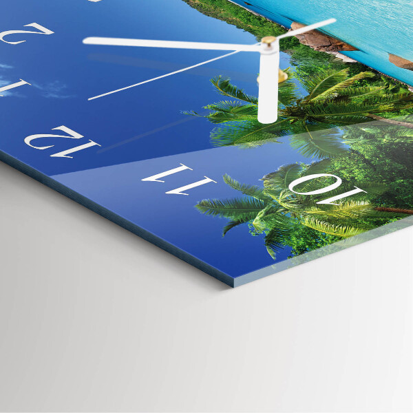 Wanduhr quadratisch Island Palms
