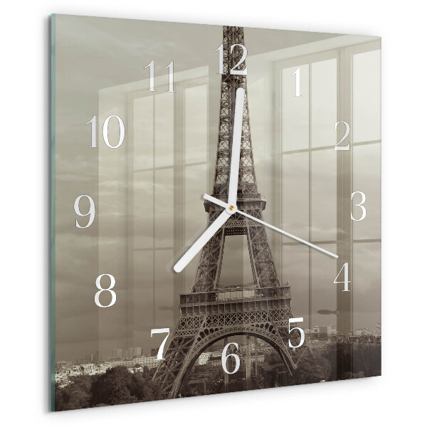 Wanduhr quadratisch Eiffelturm