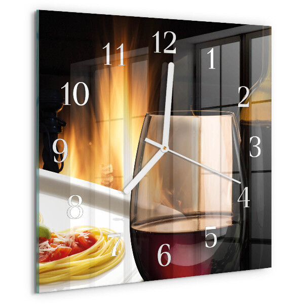 Wanduhr quadratisch Spaghetti