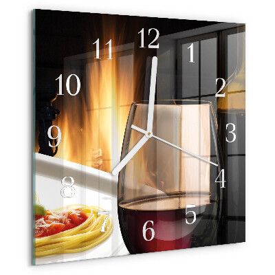 Wanduhr quadratisch Spaghetti