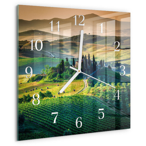 Wanduhr quadratisch Landschaft
