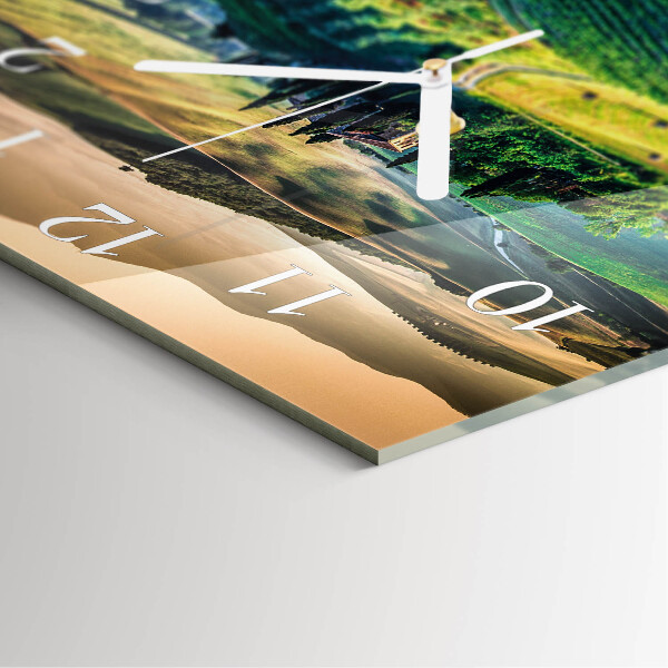 Wanduhr quadratisch Landschaft