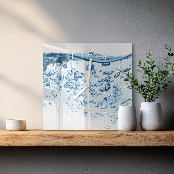 Wanduhr quadratisch Wasser
