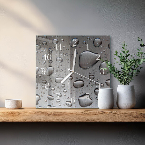 Wanduhr quadratisch Tropfen