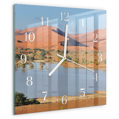 Wanduhr quadratisch Wüste
