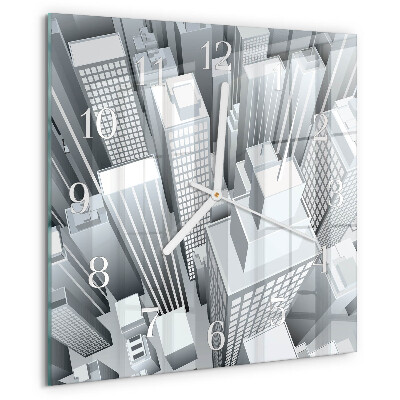 Wanduhr quadratisch Gebäude