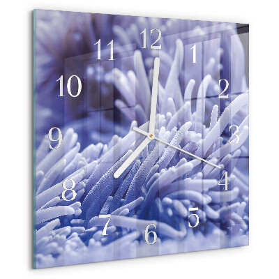 Wanduhr quadratisch Anemone