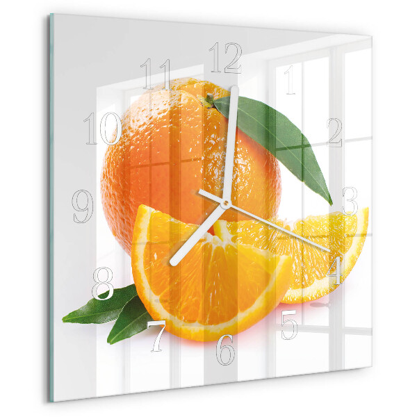 Wanduhr quadratisch Orangen
