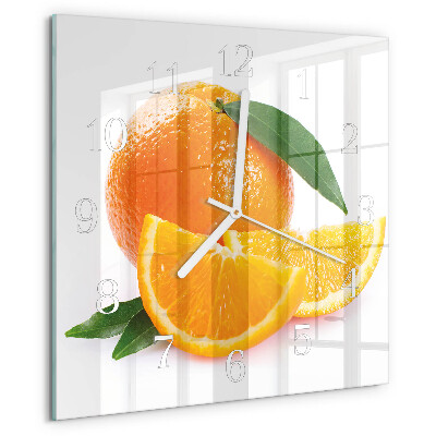 Wanduhr quadratisch Orangen