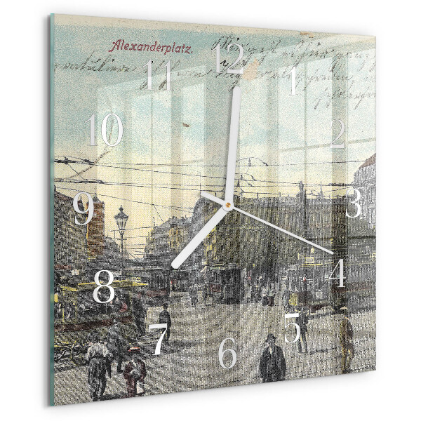 Wanduhr quadratisch Postkarte