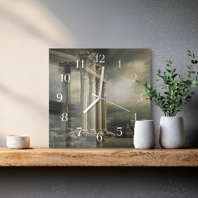 Wanduhr quadratisch Akropolis