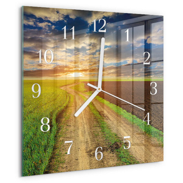 Wanduhr quadratisch Feld