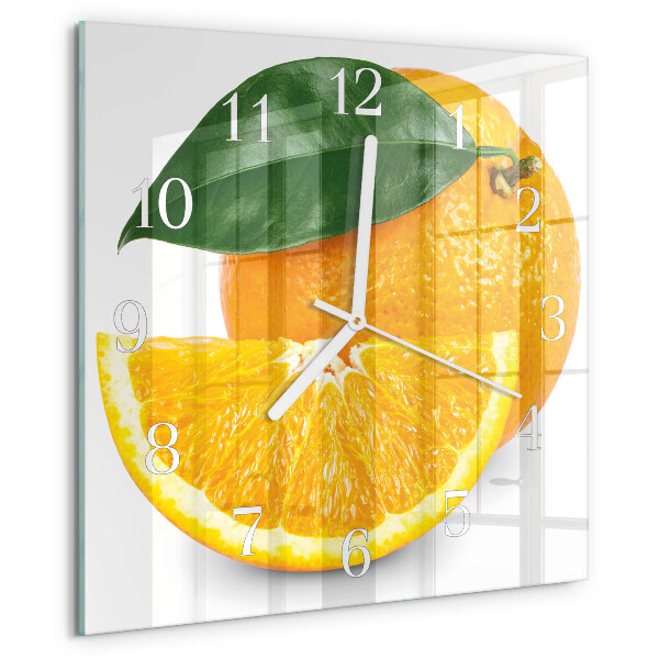 Wanduhr quadratisch Orangen