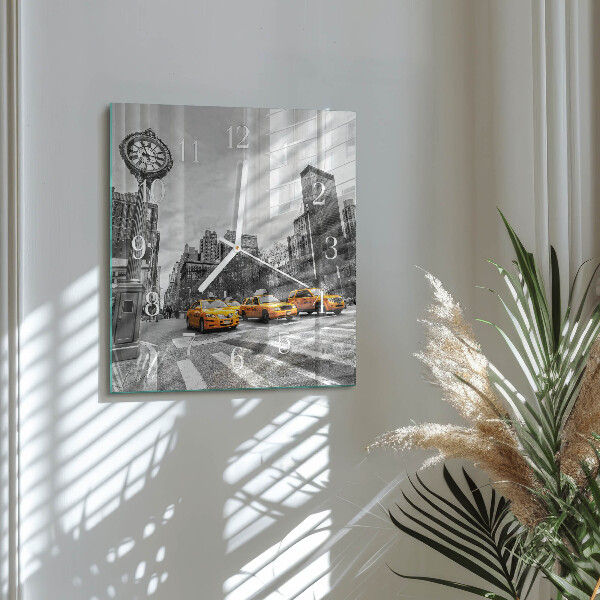 Wanduhr quadratisch Taxi