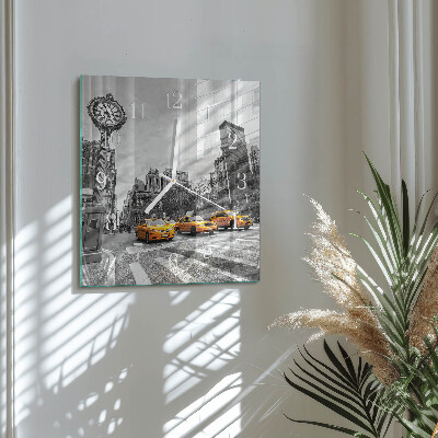 Wanduhr quadratisch Taxi