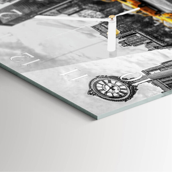 Wanduhr quadratisch Taxi