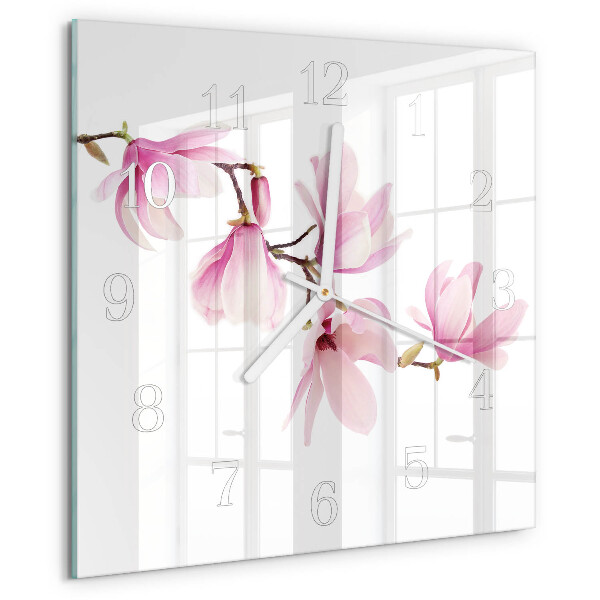 Wanduhr quadratisch Magnolie