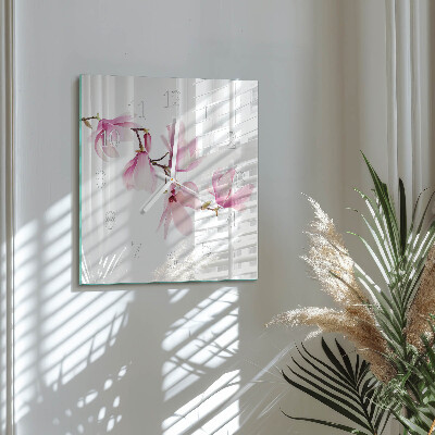 Wanduhr quadratisch Magnolie