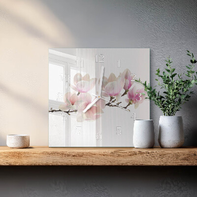 Wanduhr quadratisch Magnolie