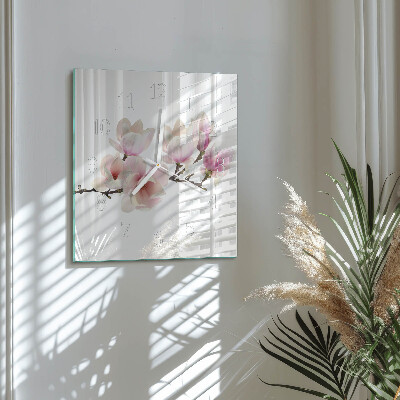 Wanduhr quadratisch Magnolie