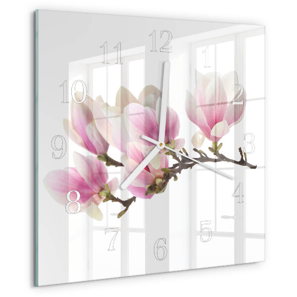 Wanduhr quadratisch Magnolie