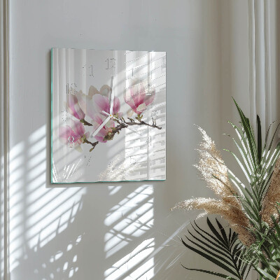 Wanduhr quadratisch Magnolie