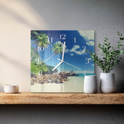 Wanduhr quadratisch Palm Beach