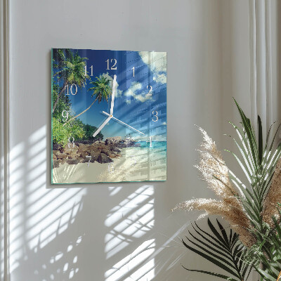 Wanduhr quadratisch Palm Beach
