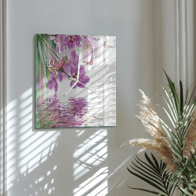 Wanduhr quadratisch Schmetterlinge