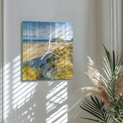 Wanduhr quadratisch Strand