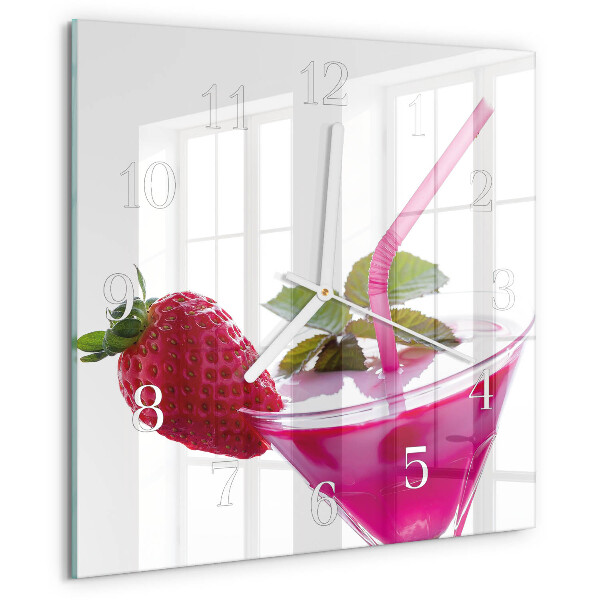 Wanduhr quadratisch Cocktail