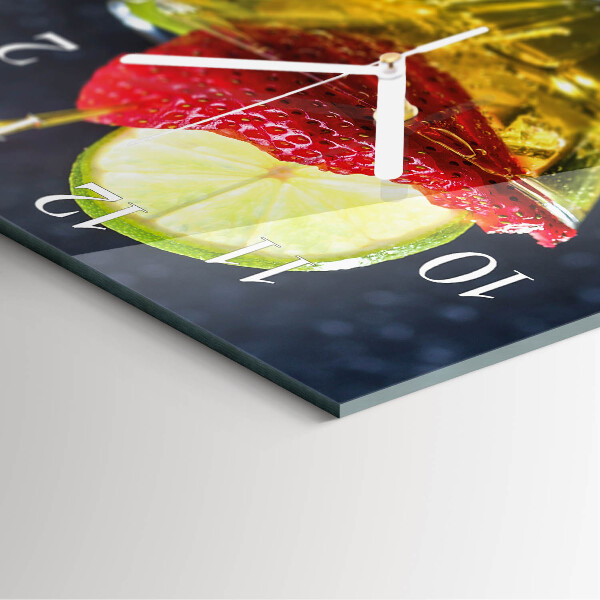 Wanduhr quadratisch Cocktail