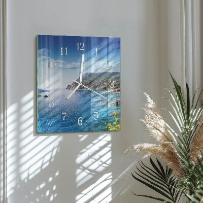 Wanduhr quadratisch Bucht