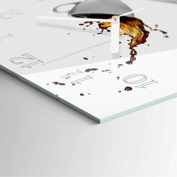 Wanduhr quadratisch Tasse
