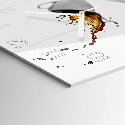 Wanduhr quadratisch Tasse