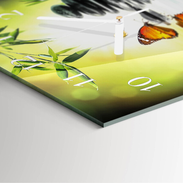 Wanduhr quadratisch Natur
