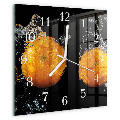 Wanduhr quadratisch Orangen