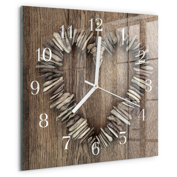 Wanduhr quadratisch Herz